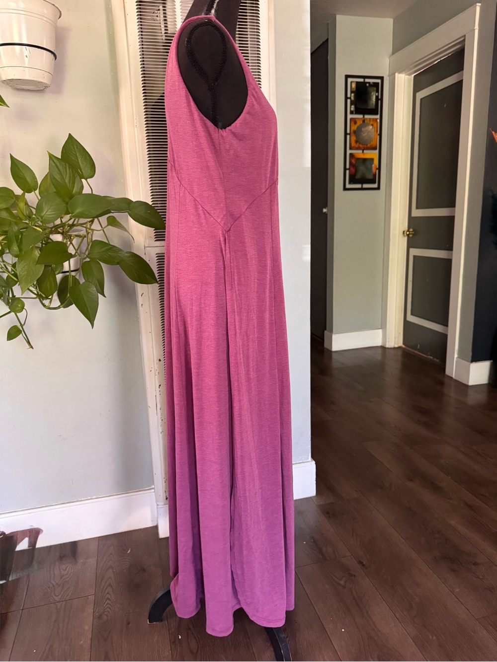 Halara U Neck Flowy Maxi Casual Mauve  Tank Dress, Size M - Picture 8 of 9